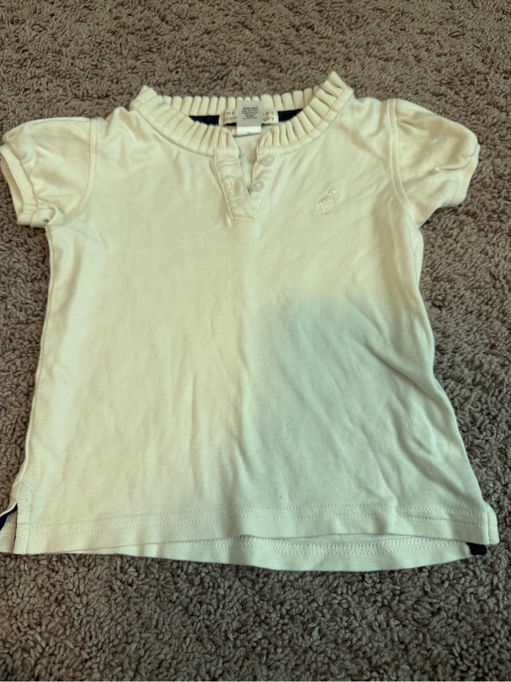 The Beaufort Bonnet Company Cream Short-Sleeve Polo Top